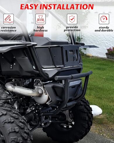 SAUTVS Rear Bumper for Honda Talon 1000, Combined Black Rear Brush Guard Protector Heavy Duty Bumper for Honda Talon 1000R 1000X 1000X-4 2019-2025 Accessories in Saudi Arabia
