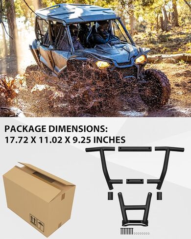 SAUTVS Rear Bumper for Honda Talon 1000, Combined Black Rear Brush Guard Protector Heavy Duty Bumper for Honda Talon 1000R 1000X 1000X-4 2019-2025 Accessories in Saudi Arabia