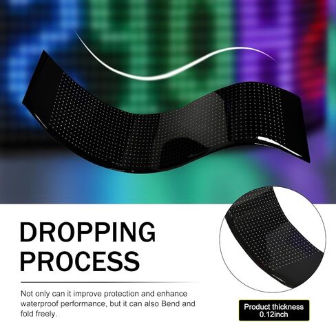 LED Display Car Sticker, IP65 Waterproof and Flexible Car Rear Windshield Display, Multi-Function App Bluetooth Advertising Decoration Smart Sticker with USB Harness, for Most Cars (Black) in Saudi Arabia