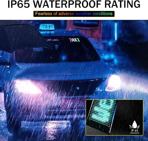 LED Display Car Sticker, IP65 Waterproof and Flexible Car Rear Windshield Display, Multi-Function App Bluetooth Advertising Decoration Smart Sticker with USB Harness, for Most Cars (Black) in Saudi Arabia