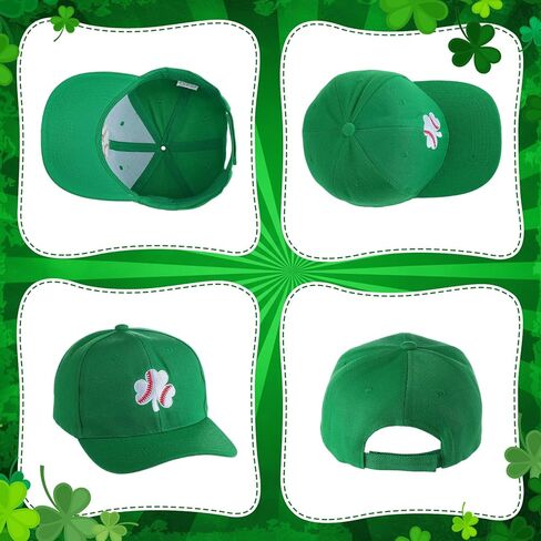 Cuffbow St. Patrick's Day Hat Shamrock Baseball Hat Adjustable Embroidery Irish Cap Green Lucky Shamrock Cap for Men Women in Saudi Arabia