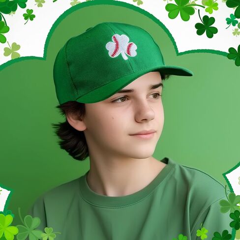 Cuffbow St. Patrick's Day Hat Shamrock Baseball Hat Adjustable Embroidery Irish Cap Green Lucky Shamrock Cap for Men Women in Saudi Arabia