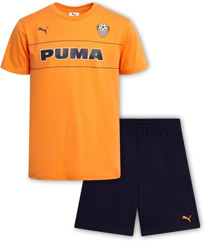PUMA Boys Athletic Shorts Set - 2 Piece Short Sleeve Soccer Jersey Kids Shirt and Boys Soccer Shorts - Youth Activewear Set in Saudi Arabia