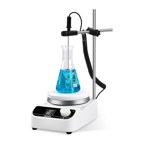 محرك مغناطيسي 200-1500 دورة في الدقيقة لوحة تحريك مغناطيسية مع نطاق توقيت شريط التحريك 1-999 دقيقة، الحد الأقصى للتحريك 5000 مل، خلاط محرك مغناطيسي للمختبر (بدون تسخين/شاشة LCD) in Kuwait