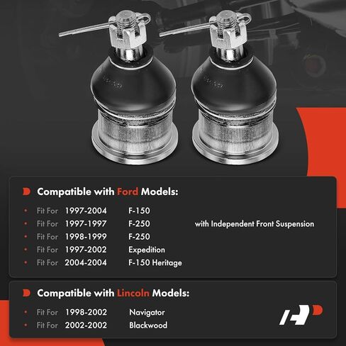 A-Premium 2 × وصلة كروية علوية أمامية، متوافقة مع Ford F-150 F150 1997-2004، F-150 Heritage 2004، F-250 1997، F-250 1998-1999، Expedition 1997-2002 وLincoln Navigator 1998-2002، Blackwood 2002 in Saudi Arabia