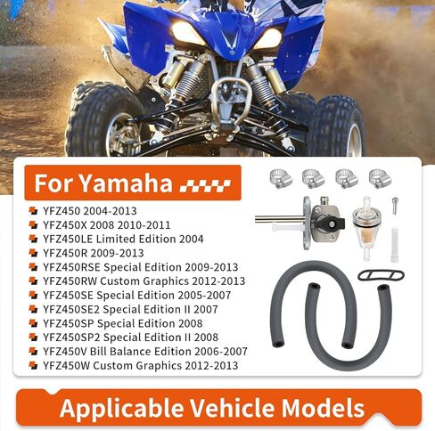 Petcock Fuel Cock Tank Switch For Yamaha YFZ450 YFZ450X YFZ450R 2004-2013 5TG-24500-10-00 in Saudi Arabia