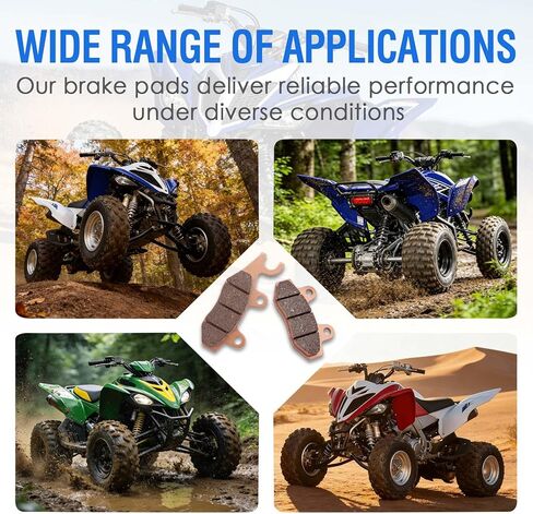 Brake Pads Front and Rear for Yamaha Rhino 4x4 660 YXR660 2004-2007 450 YXR450 2006-2009 Raptor 700 700R YFM700 YFM700R 2006-2012 in Kuwait