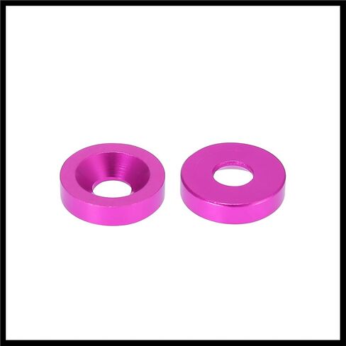 30pcs Bumper Mudguard Washer Bolts M6x1.0 Aluminum Alloy Engine Bay Dress Up Screw Pink Durable Material in Saudi Arabia