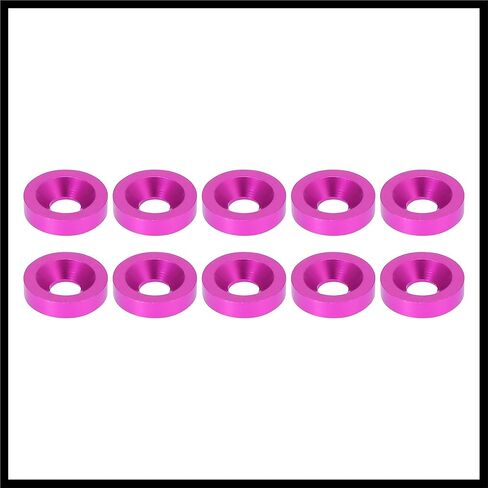 30pcs Bumper Mudguard Washer Bolts M6x1.0 Aluminum Alloy Engine Bay Dress Up Screw Pink Durable Material in Saudi Arabia
