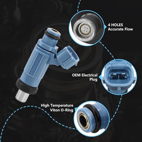 Fuel Injector Compatible with Suzuki King Quad 500 700 750 LT-A700X LT-A750X XC XP XZ XPC XPZ XPZC XPZS 2005-2013 Replaces 15710-31G01 in Saudi Arabia