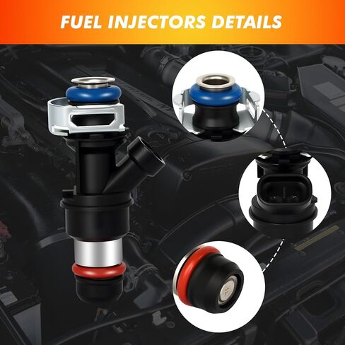 8 Pcs Fuel Injector Compatible for Chevy Express Silverado, for GMC Sierra Envoy Yukon Savana 1500 2500 3500 1999-2007, for Cadillac Escalade 2002-2006, V8 4.8L 5.3L 6.0L, Replace 8171136980 in Saudi Arabia