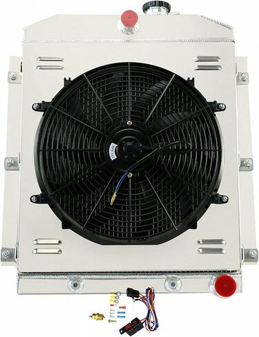 3 Row Radiators+Shroud Fans+Relay Compatible For 1949 1950 1951 1952 1953 1954 CHEVY 3100 3600 3800 TRUCK L6 All Aluminum Radiador Radiators for Chevy Truck Radiator in Saudi Arabia
