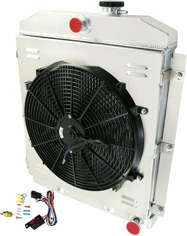 3 Row Radiators+Shroud Fans+Relay Compatible For 1949 1950 1951 1952 1953 1954 CHEVY 3100 3600 3800 TRUCK L6 All Aluminum Radiador Radiators for Chevy Truck Radiator in Saudi Arabia