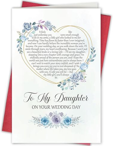 Poem 18th Birthday Card for Daughter, Inspirational Gift from Parents for Coming-of-Age and Milestone Birthday, Heartfelt Congratulations and Love for My Little Girl in Saudi Arabia