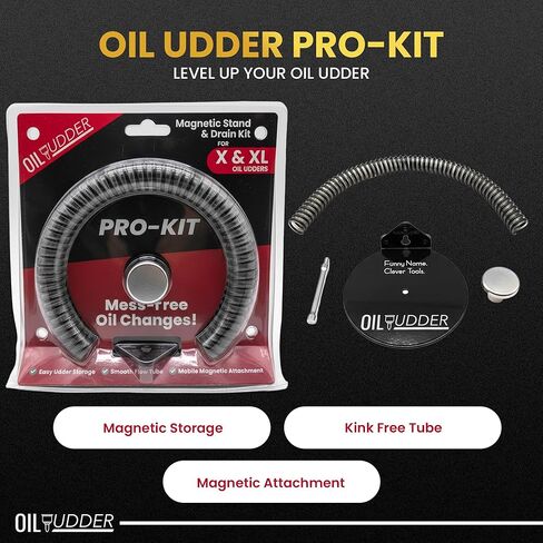 طقم برو | حامل مغناطيسي متوافق مع إصدارات X وXL | أنبوب خالٍ من العقد متضمن | ملحق زيت الضرع | ماجستاند | ملحقات أداة تغيير الزيت، قمع الفلتر in Kuwait