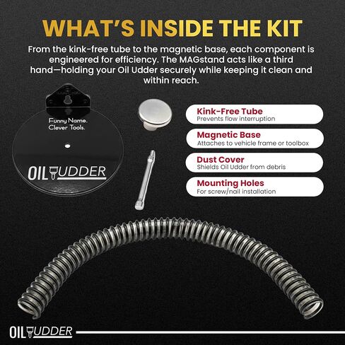 Pro Kit | Magnetic Stand Compatible with X and XL Versions | Kink Free Tube Included | Oiludder Accessory | MAGstand | Oil Change Tool Accessories Filter Funnel in Saudi Arabia