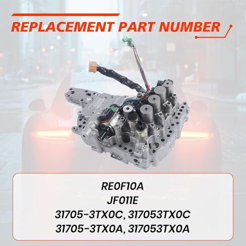 RE0F10A JF011E Transmission Valve Body, Compatible with Rogue Sentra Versa Compass Caliber Lancer Outlander, Automotive CVT Transmission Valve Body With with Two Pressure Sensor Replaces Part in Kuwait