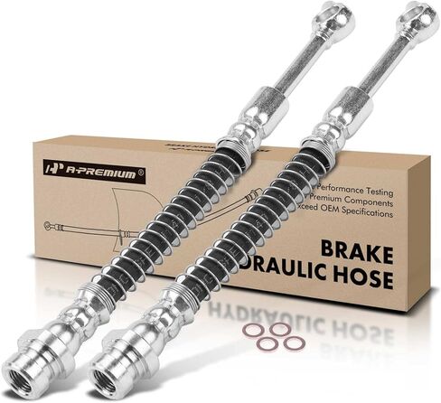 A-Premium Rear Driver and Passenger Outer Brake Hydraulic Hoses Compatible with Select Kia Models - Soul 2010 2011 2012 2013 - Replace# 587372K300(Pack of 2) in Saudi Arabia