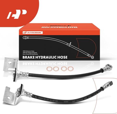 A-Premium Rear Driver and Passenger Side Brake Hydraulic Hose Compatible with Select Chevrolet Models - Classic 2004 2005 - Pack of 2 in Saudi Arabia