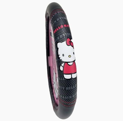 Hello Kitty Car Steering Wheel Cover Cord Design Air Freshener Bundle Univesal Fit Standard Size(14" 1/2-15" 1/4) in Saudi Arabia