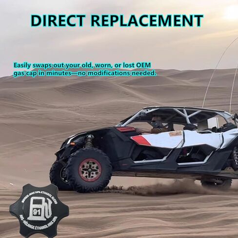 Gas Cap Replacement for Most Can-Am ATVs and UTVs, Durable Plastic with Rubber Seal Compatible with 513033024, 513033025, 513033722, 572073900 in Saudi Arabia
