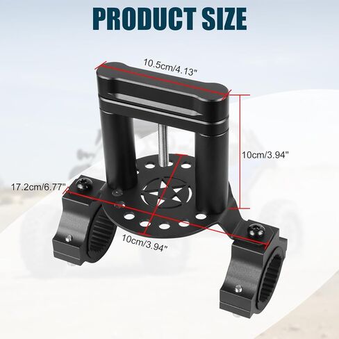 Gas Tank Water Can Pack Mount, 1''-2'' Roll Bar Gasoline Pack Fuel Container Mounting Holder Bracket Compatible with for ATV UTV Polaris RZR Ranger Pioneer Can Am Maverick X3 Commander in Kuwait