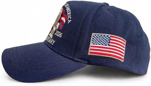 USA 250TH Anniversary Baseball Cap with Eagle, Bell, Statue of Liberty Embroidered Design Flag Side Pin 1776-2026 in Saudi Arabia