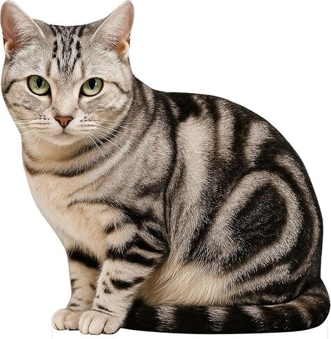 American Shorthair Cat 1FT Life Size Cardboard Cutout, Fun Animal Standup, Perfect for Events, Party Decor, Birthday and Photos, 1 PC in Kuwait