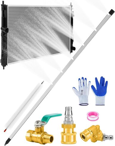 AutoEC 40" Water Air Cleaning Wands for Cars, 4500 PSI Stainless Steel Water Air Radiator Cleaner Kit Compatible with Pressure Washers, 180° Swivel Joint & Cleaning Brush for Trucks, Heavy Equipment in Kuwait