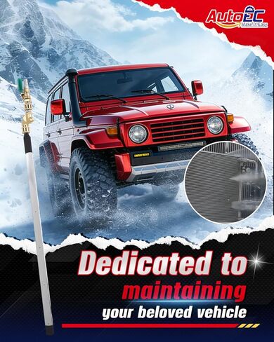 AutoEC 40" Water Air Cleaning Wands for Cars, 4500 PSI Stainless Steel Water Air Radiator Cleaner Kit Compatible with Pressure Washers, 180° Swivel Joint & Cleaning Brush for Trucks, Heavy Equipment in Saudi Arabia