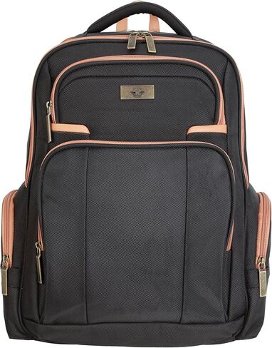 Dockers Harbor Durable Polyester Classic Laptop Travel Backpack, Black in Saudi Arabia