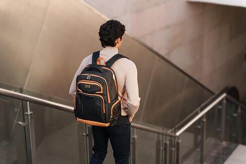 Dockers Harbor Durable Polyester Classic Laptop Travel Backpack, Black in Saudi Arabia