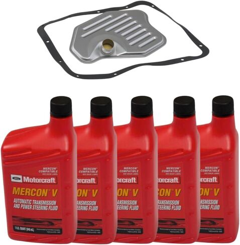 4R70W 4R75W 4R75E Transmission Service Kit: 5qt ATF Fluid + Filter + Gasket Laipz compatible with FORD select models in Saudi Arabia
