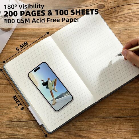 10 Pack A5 Hardcover Journal Notebooks 8.22 x5.5 In，Lined Journals Bulk for Writing， Notebooks Bulk 200 Pages/100Sheets，10 Colors Classic Ruled Notebook for Work/Travel/College/Note Taking (10packs , 10 Colors) in Kuwait