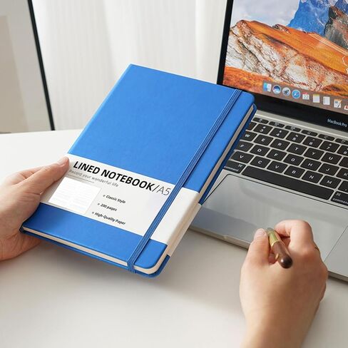 10 Pack A5 Hardcover Journal Notebooks 8.22 x5.5 In，Lined Journals Bulk for Writing， Notebooks Bulk 200 Pages/100Sheets，10 Colors Classic Ruled Notebook for Work/Travel/College/Note Taking (10packs , 10 Colors) in Kuwait
