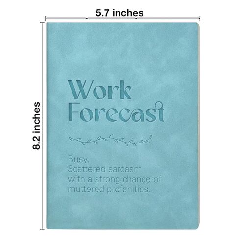 Funny Office Notebook for Work, Work Forecast Journal Gifts for Coworker Colleague in Saudi Arabia