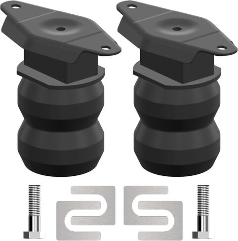 طقم ترقية نظام التعليق الخلفي شديد التحمل FR250SDJ لسيارة Ford F-250 Super Duty 2017-2024، نوابض مساعدة لتسوية الحمل مع أقواس تثبيت، قطعتان in Kuwait