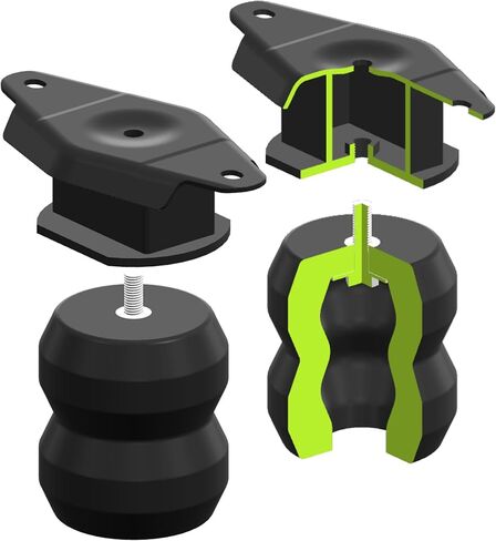 طقم ترقية نظام التعليق الخلفي شديد التحمل FR250SDJ لسيارة Ford F-250 Super Duty 2017-2024، نوابض مساعدة لتسوية الحمل مع أقواس تثبيت، قطعتان in Kuwait