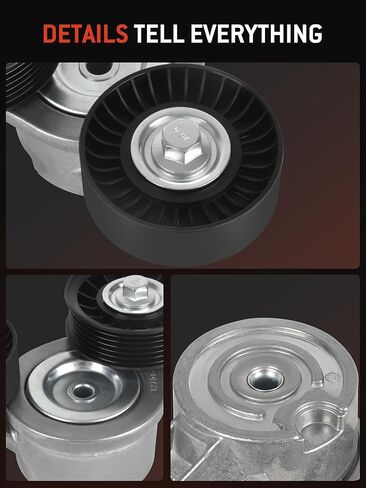 HYR 53030958AE Drive Belt Tensioner Pulley Assembly Fit For Jeep 2005-2010 Grand Cherokee, 2004-2012 Liberty, Commander, Dodge 04-11 Dakota, 04-09 Durango, Nitro, Ram 1500, Mitsubishi Raider, V6 3.7L in Saudi Arabia
