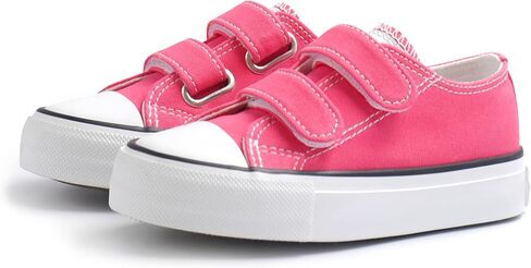 ANTLULU Boys and Girls Canvas Shoes Dual Adjustable Hook and Loop Classic Low Top Kids Sneakers in Saudi Arabia