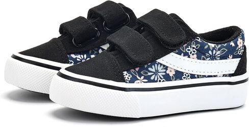 ANTLULU Boys and Girls Canvas Shoes Dual Adjustable Hook and Loop Classic Low Top Kids Sneakers in Saudi Arabia