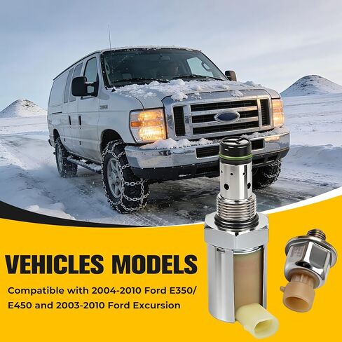 High Pressure IPR Valve with ICP Sensor and Pigtail Compatible with Ford Excursion, F250, F350, F450, F550 2003-2010 and Ford E350, E450 2004-2010 Replaces # 5C3Z-9C968-CA, 1846057C1, 3C3Z-9C968-AA in Saudi Arabia