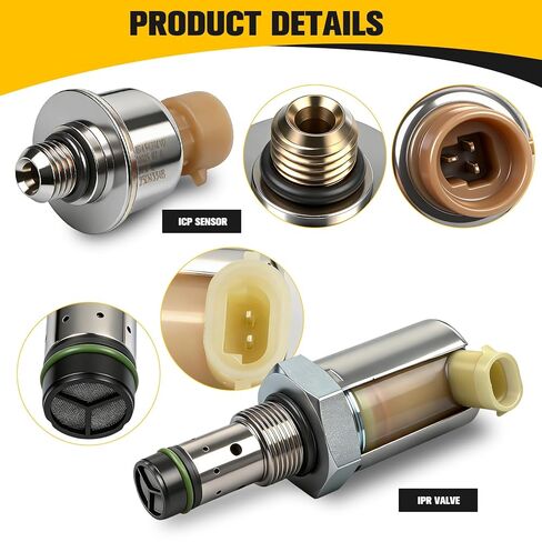 High Pressure IPR Valve with ICP Sensor and Pigtail Compatible with Ford Excursion, F250, F350, F450, F550 2003-2010 and Ford E350, E450 2004-2010 Replaces # 5C3Z-9C968-CA, 1846057C1, 3C3Z-9C968-AA in Saudi Arabia