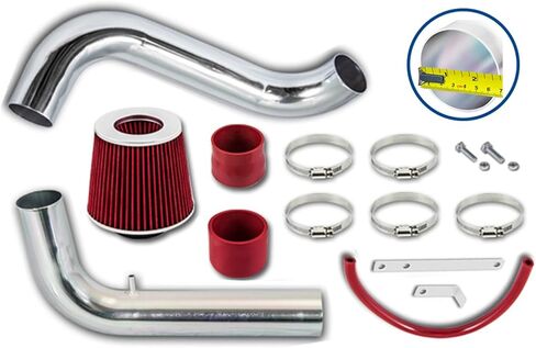 مجموعة مدخل الهواء البارد مع فلتر أحمر قابل لإعادة الاستخدام متوافق مع Acura 94-01 Integra LS/RS/GS in Kuwait