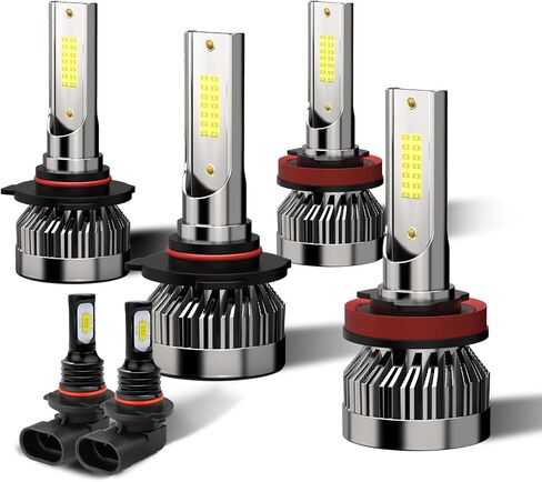 Compatible For Ford F150 2015 2016 2017 2018 2019 2020 Fog Lights High Low Combo, 6000K White Powersports Bulb Direct Installation, Pack of 6 in Saudi Arabia