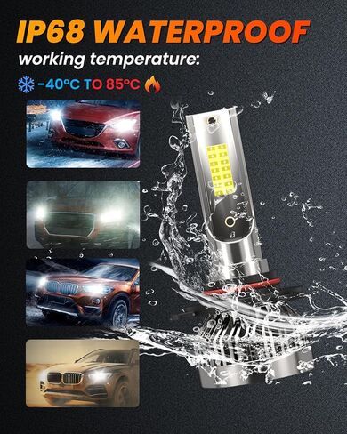 Compatible For Ford F150 2015 2016 2017 2018 2019 2020 Fog Lights High Low Combo, 6000K White Powersports Bulb Direct Installation, Pack of 6 in Saudi Arabia