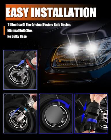 Compatible For Ford F150 2015 2016 2017 2018 2019 2020 Fog Lights High Low Combo, 6000K White Powersports Bulb Direct Installation, Pack of 6 in Saudi Arabia