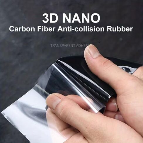 واقي عتبة باب السيارة ثلاثي الأبعاد من ألياف الكربون - 2.75 بوصة × 118 بوصة، طبقة من الفينيل الأسود المقاوم للماء والمضادة للخدش لحماية جسم السيارة والشاحنة، مجموعة ملصقات نانو سهلة التركيب in Saudi Arabia