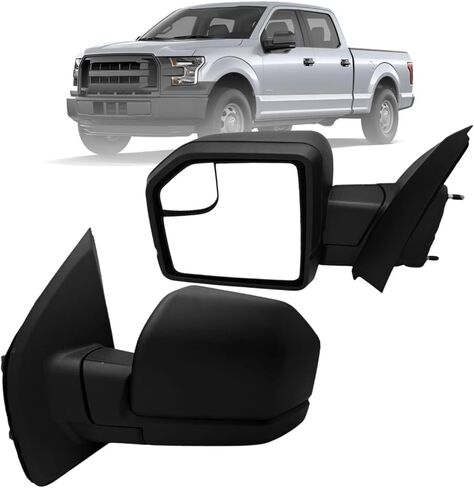مرآة جانبية للركاب متوافقة مع 2015-2020 Ford F150 مع زجاج قوي غير ساخن بدون إشارات الانعطاف، نسيج أسود FL3Z17682AK 3 دبابيس in Saudi Arabia