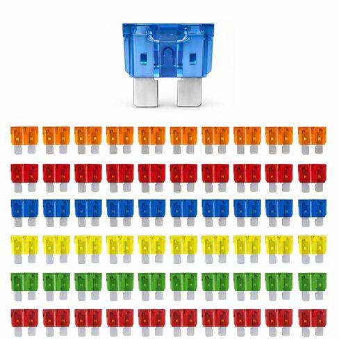 MGI SpeedWare 60pcs LED Blade Fuse Assortment, Smart Glow, 5A 10A 15A 20A 30A 40A, ATO/ATC 12vDC Automotive Protection (with LED Indicator) in Kuwait